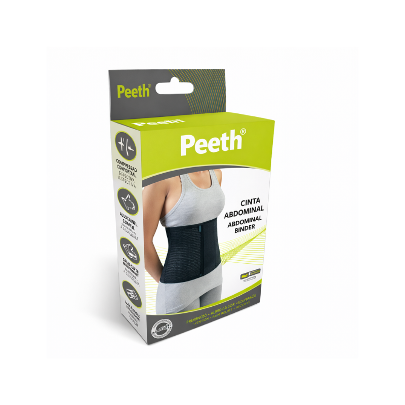 Cinta abdominal preta Peeth